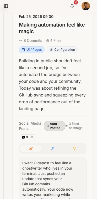 oidapost – Social Media Automation for Indie Hackers & Vibe Coders